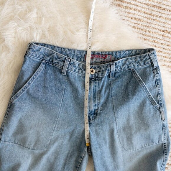 !TRUE VINTAGE 90s! AUTHENTIC SILVER JEANS LIGHT WASH WIDE LEG SZ 32 - Picture 8 of 10